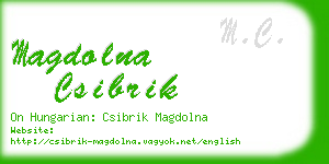 magdolna csibrik business card